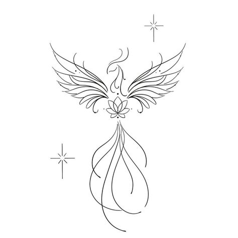 Be The Exception Tattoo, Dainty Phoenix Tattoo, Phoenix Outline Tattoo, Phonex Tattoo Woman, Phoenix And Lotus Tattoo, Phoenix Line Tattoo, Phoenix Tattoo Minimalist, Small Phoenix Tattoos For Women, Phoenix Tattoo Design For Women