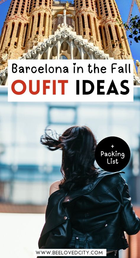 Looking for stylish outfit ideas for Barcelona in the fall? From cozy layers to sleek jackets, this fall fashion guide has you covered! Discover what to pack for Barcelona, how to dress for cooler nights, and what to wear for Halloween in Spain. With versatile pieces perfect for Europe cruises and chic Spain travel outfits, your Barcelona wardrobe will be both comfy and fashionable! #BarcelonaOutfits #SpainTravelStyle #FallFashionTips What To Pack For Barcelona, Barcelona In November, What To Wear In Barcelona, Spain Travel Outfits, Barcelona Outfits, Ultimate Packing List, Cruise Europe, Fall Style Guide, Fashion Guide