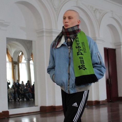 Russia Fashion, Gosha Rubchinskiy, Adidas Football, Fashion Magazine, Adidas Jacket, Rain Jacket, Russia, Dancer, Denim Jacket