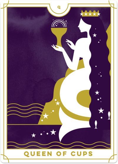 Queen of Cups Tarot Card Meanings | Biddy Tarot Queen Of Cups Tarot, Queen Of Cups, Biddy Tarot, Cups Tarot, Learning Tarot Cards, The Moon Tarot, Online Tarot, Daily Tarot, Tarot Cards Art