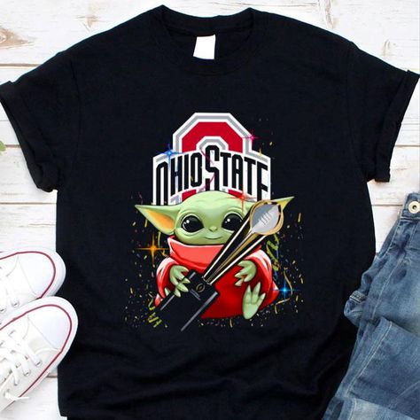 Star Wars Baby Yoda Ohio State Buckeyes Logo shirt Yoda Shirt, Star Wars Women, Go To New York, Star Wars Baby, Logo Shirt, Harley Davidson Shirt, Ohio State Buckeyes, Ohio State, Design Color