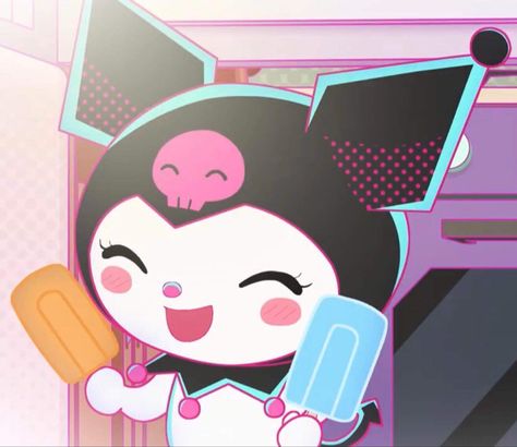 Kuromi's Pretty Journey, Kuromi Reaction, Kuromi Icon, Sanrio Art, Blue Aesthetic Grunge, Sanrio Stuff, Reaction Pics, Sanrio Characters, Aesthetic Grunge