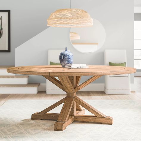 10 Farmhouse-Style Dining Tables That Will Become the Heart of Your Home Lakehouse Remodel, Pedestal Dining Table Wood, Estilo Cottage, Dining Table Size, Charleston House, Texas Farmhouse, Kitchen 2020, Dining Table Sizes, Dining Table Wood