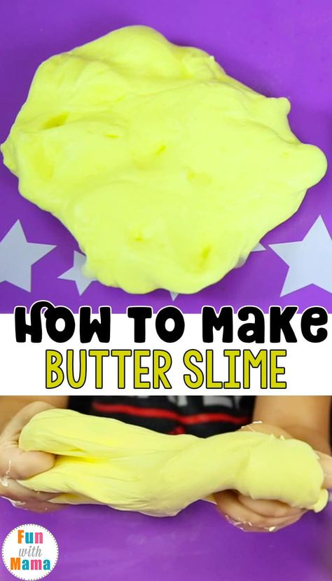 How To Make Butter Slime Recipe How To Make Butter Slime, Butter Slime Recipe, Messy Activities, Bakery Theme, Make Butter, Pretty Slime, Easy Slime Recipe, Slime Recipes, Slime Diy