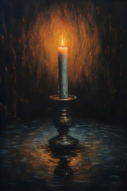 Candle In The Dark Photography, Dark Academia Candle Aesthetic, Oil Painting Candle, Candle Charcoal Drawing, Lit Match Painting, Candela Obscura Art, Realistic Candle Drawing, Candles Dark Aesthetic, Melted Candles Aesthetic