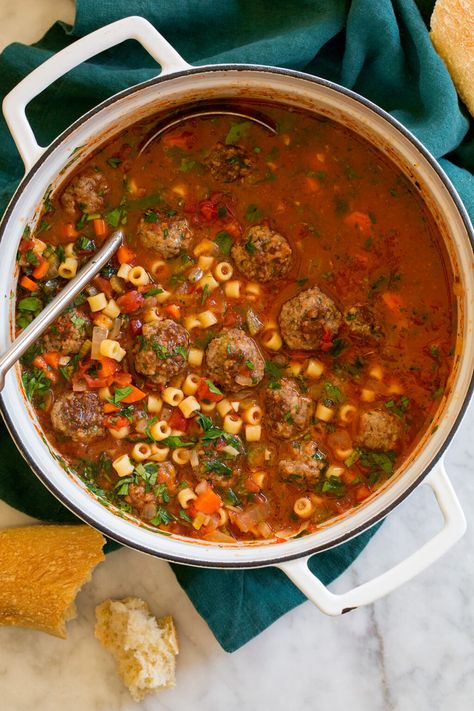 Turkey Meatball Soup, Meatball Soup Recipes, Frozen Pasta, Ditalini Pasta, How To Cook Meatballs, Meatball Soup, Vegetable Beef Soup, Beef Soup, Cooking Classy