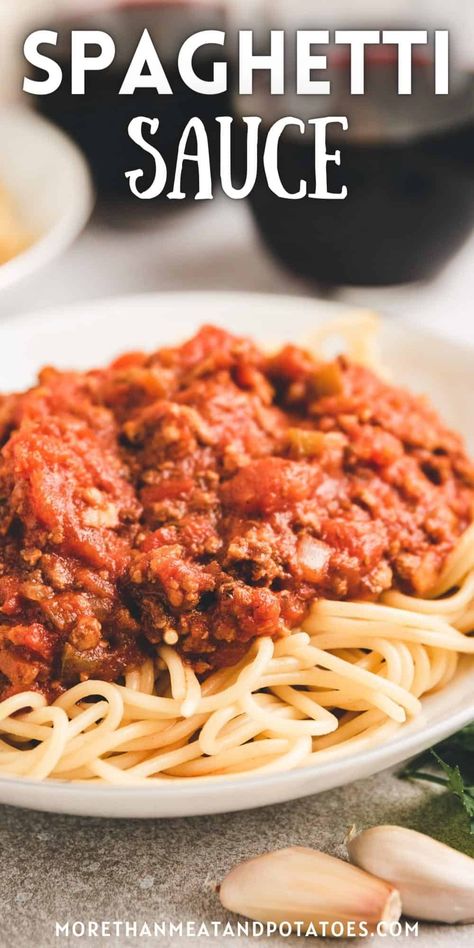 Spaghetti Sauce (with Beef Broth) Meat Spaghetti, Meat And Potatoes Recipes, Best Spaghetti Sauce, Homemade Spaghetti Sauce Recipe, Local Supermarket, Spaghetti Meat Sauce, Beef Ground, Best Spaghetti, How To Make Spaghetti