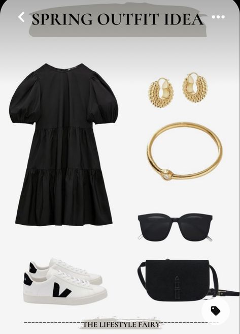 Black Summer Dress Outfit Casual, Classic Spring Outfits, Spring Outfits Black, Black Spring Outfits, Spring Outfit Idea, Trendy Spring Outfits, Classic Style Outfits, Classy Casual Outfits, Cute Spring