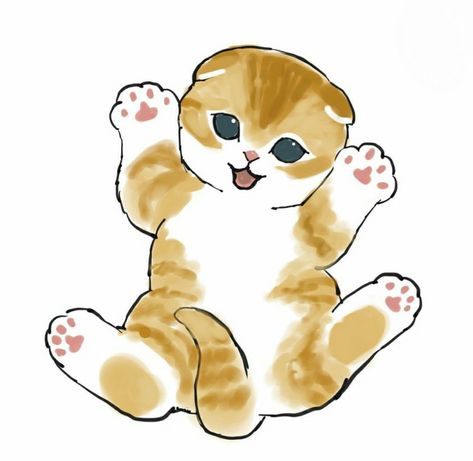 Mofu Sand Cat, Mofu Sand, Cartoon Kitten, Sand Cat, Cat Drawing Tutorial, Kitten Drawing, Cute Cat Drawing, Cat Icon, Cute Little Drawings