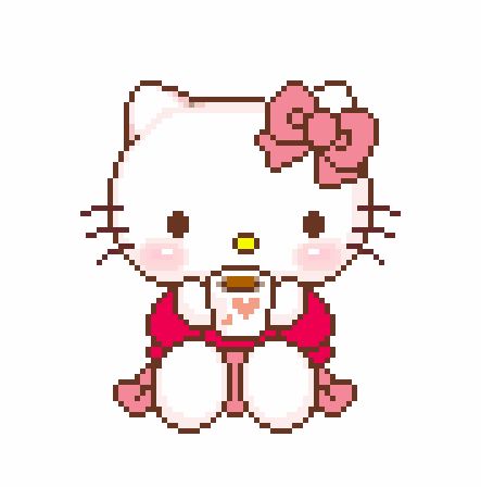 hello kitty animated GIF Hello Kitty Gif, Kitty Gif, Hello Kitty, Cross Stitch, Gif, Kitty, Red, Pattern, Pink