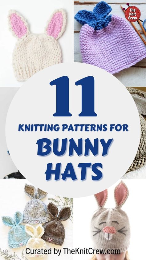 Rabbit Hat Knitting Pattern, Bunny Hat Knitting Pattern Free, Rabbit Knitting Pattern Free, Bunny Hat Pattern, Bunny Hats, Baby Bunny Hat, Rabbit Knitting Pattern, Floppy Eared Bunny, Preemie Hats