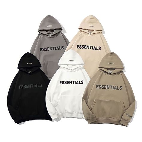 Simple Sweatshirt, Essentials Hoodie, Estilo Punk, Trendy Prints, Fall Sweatshirt, Grey Pants, Cotton Hoodie, Oversize Hoodie, Pullover Sweatshirts