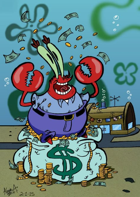 Eugene H. Krabs by EeyorbStudios on DeviantArt Mr Krabs Wallpaper, Mr Krabs Money Wallpaper, Mr Krabs Money, Trippy Spongebob Art, Sponge Bob Graffiti, Graffiti Characters Spongebob, Cartoon Spongebob, Mr Krabs Money Meme, Stephen Hillenburg