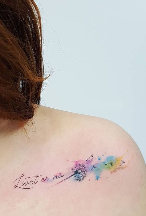 Colorful Collar Bone Tattoo, Tattoo Designs Watercolor, Tattoo Designs Mandala, Tattoo Designs Geometric, Cross With Wings Tattoo, Mandala Tattoo Designs, Small Watercolor Tattoo, Writing Tattoo, Hamsa Hand Tattoo