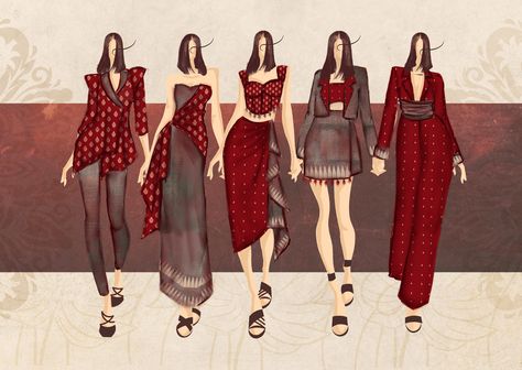 Line Collection Fashion Illustration, Bohemian Sketches, Dresses Fashion Illustration, Clo 3d, Fashion Illustration Poses, Fashion Illustration Tutorial, Pop Art Fashion, Fashion Design Books, Persian Fashion