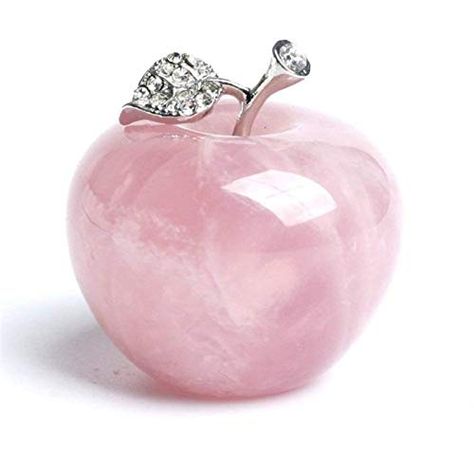 PRICES MAY VARY. The size is 45mm, just like as picture shows The size is 45mm, just like as picture shows, It is small size. This is rose quartz crystal apple is carved and polished, the surface is smooth, shaped like a real apple, can be used for home decoration. Iced Gems, Crystal Apple, Rose Quartz Healing, Crystal Paperweight, Rose Crystal, Pink Apple, Crystal Figurines, Fete Anime, Crystals In The Home