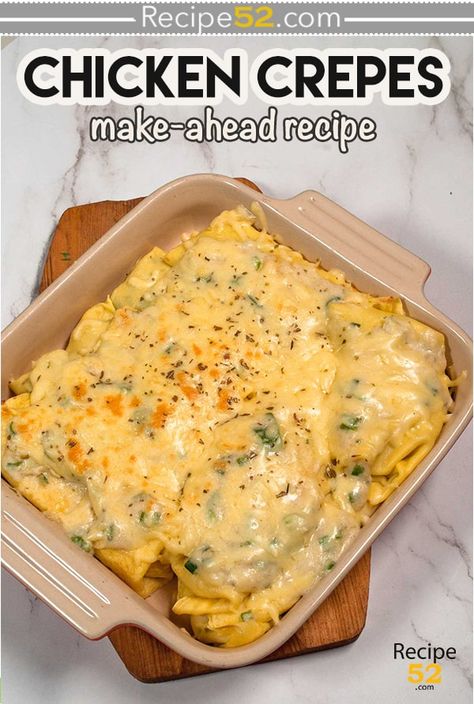 Chicken And Cheese Crepes, Chicken Crepes Recipe Easy, Chicken Pesto Crepes, Chicken Crepes Recipe Dinners, Crapes Recipe Filling Savory Crepes Creamy Chicken, Chicken Crepes Filling, Savory Chicken Crepes, Chicken Florentine Crepes, Chicken Crepes Recipe