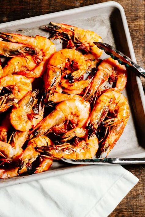 Summer means grilling and one of our absolute favorite things to grill is shrimp. We flavor the our grilled shrimp with a spicy oil marinade before tossing them on the grill. They cook so quickly, dinner will be on the table in minutes. You have three options when it comes to purchasing shrimp: peeled, shell-on,... #shimp #grilling #recipe #food Things To Grill, Bbq Pork Ribs, Grilled Shrimp Recipes, Pork Rib Recipes, Grilled Seafood, Italian Dinner, Italian Recipes Authentic, Summer Grilling, Grilled Shrimp