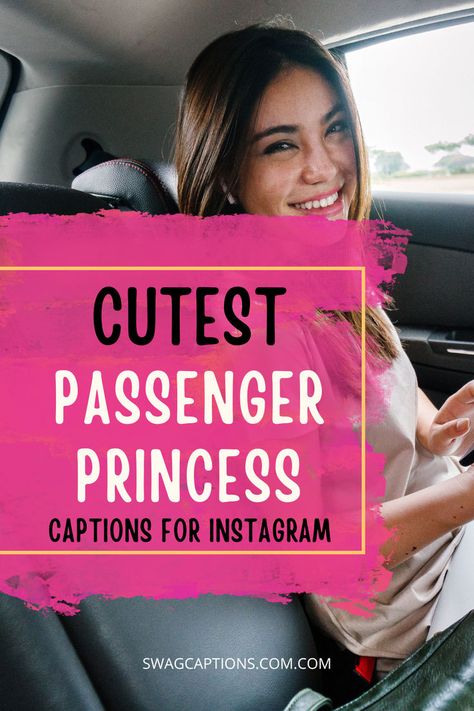 Looking for the perfect captions to complement your "passenger princess" moments? Check out our collection of the cutest passenger princess captions for Instagram! Whether you're enjoying a cozy car ride, sipping on your favorite coffee, or simply embracing the passenger seat vibes, these captions will add the perfect touch to your photos. Get ready to make your Instagram posts shine with these adorable and relatable captions! Car Ride Captions Instagram, Princess Captions For Instagram, Princess Captions, Car Captions, Relatable Captions, Cozy Car, Passenger Princess, Perfect Captions, Caption For Yourself