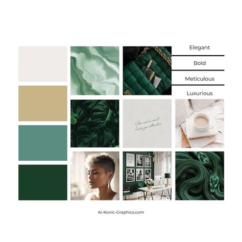 Do you guys like Emerald? I’ve always associated Emerald green with luxury rather than nature. But what do you think about the moodboard? #moodboard #moodboards #emeraldgreen #emerald #branddesign #aikonicgraphics Emerald Green Branding Color Palette, Forest Therapy, Brand Palette, Design Moodboard, Green Palette, Logo Brand Identity, Brand Color Palette, Branding Ideas, Green Colour Palette