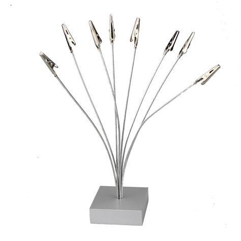 Multi wire 8 branch siver boxy base note name card memo picture photo clip holders,standing place card holder,office and party $2.75 Paper Notes, Desktop Photos, Table Number Holders, Memo Holder, Photo Folder, Memo Paper, Note Holders, Picture Holders, Photo Clips