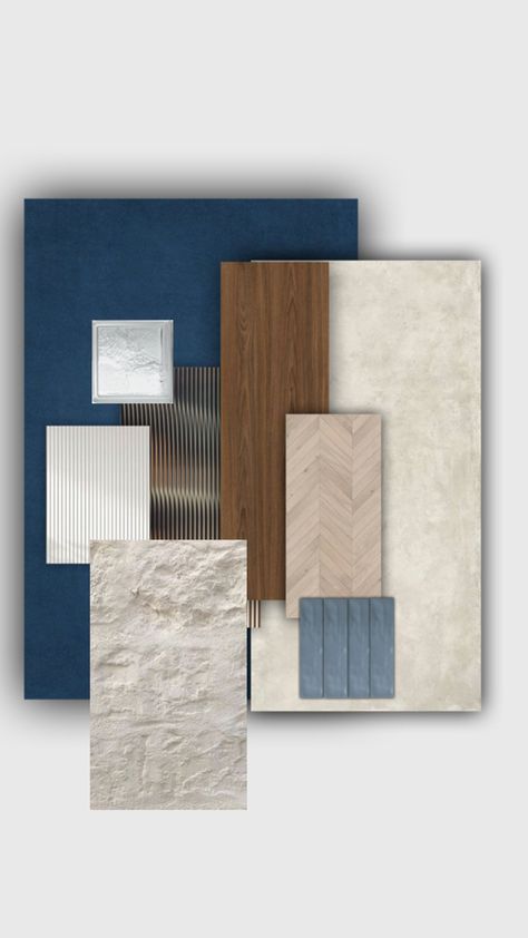 Material Palette Mood Boards, Nordic Chalet, Photoshop Color Palette, Blue Office, Clinic Interior Design, Material Board, Material Palette, Blue Interior, Colour Board