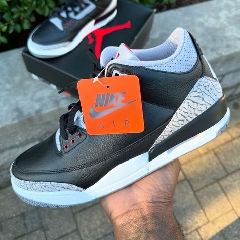 A closer look at the upcoming Jordan 3 Black Cement #urbansyndicate 📸: @realdeegotjuice Jordan 3 Black, Jordan 3 Black Cement, Black Cement, Jordan 3, Cement, Look At, Jordan, Sneakers, Black