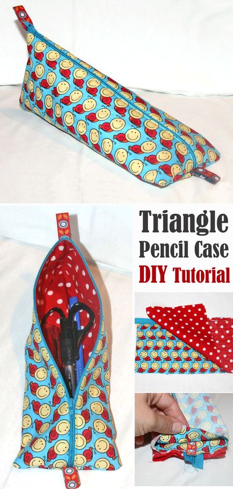 How to make Triangle Zipper Pouch.  Triangle Pencil Case Pattern and Tutorial. Triangle thingy... There are many names for it... Case, Pencil Case, Pencil Pouch, and shapes too... round, square etc. Triangle Pencil Case Pattern, Pencil Case Diy Tutorial, Triangle Pencil Case, Triangle Zipper Pouch, Pencil Pouch Pattern, Pencil Case Tutorial, Pencil Case Pattern, Diy Pencil Case, Pencil Holders