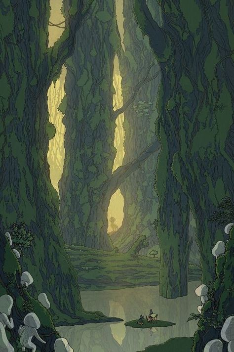 Studio Ghibli, The Forest, Forest, Water, Green