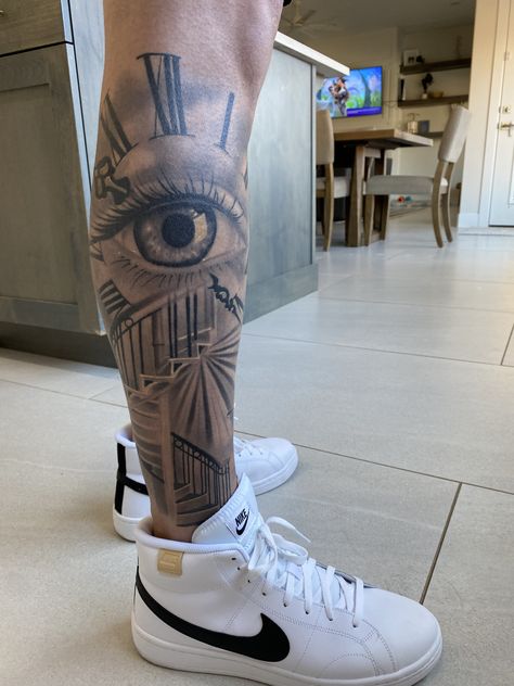 Mens tattoo sleeves Mens Calf Sleeve, Leg Tattoo Men Calves Design, Mens Leg Tattoo Ideas Calves, Shin Tattoo Men Ideas, Calf Tattoo Men Simple, Calf Tattoo Men Calves, Back Calf Tattoos Men, Side Calf Tattoo Men, Calves Tattoo Men