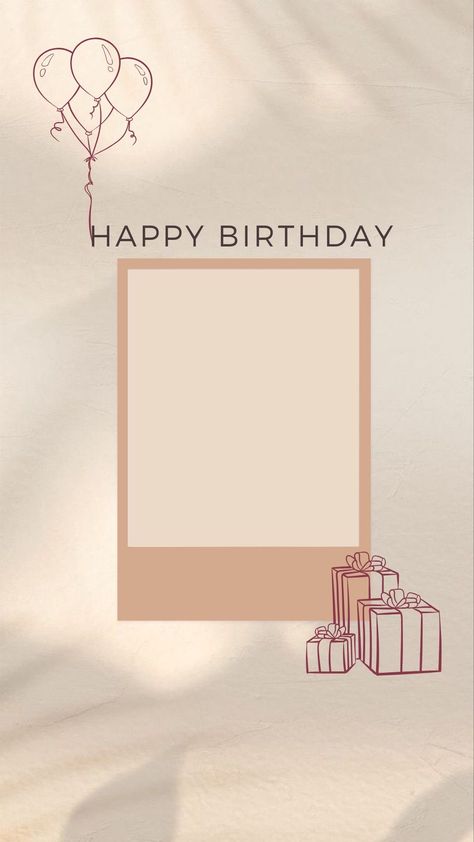 Birthday Wishing Frame, Birthday Frame Aesthetic, Happy Birthday Template Aesthetic, Templates Birthday, Gift Card Ideas, Happy Birthday Icons, Birthday Story, Viral Products, Shein Gift Card