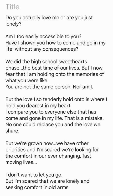 #highschoolsweethearts #old #love #quotes #mythoughts #sad #realisation Old Love Quotes, Time Of Our Lives, High School Sweethearts, Unique Words, Old Love, Come And Go, Everyone Else, Our Life, Of Love