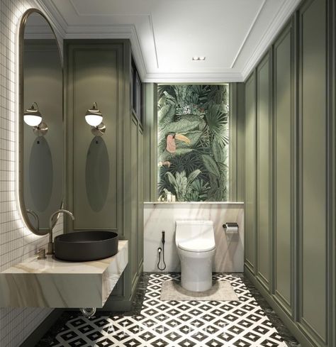 Toilet Design Green, Unique Bathroom Ideas, Moroccan Bathroom, India Home Decor, House Bathrooms, Bathroom Decor Luxury, Washroom Design, Powder Room Design, Toilet Design