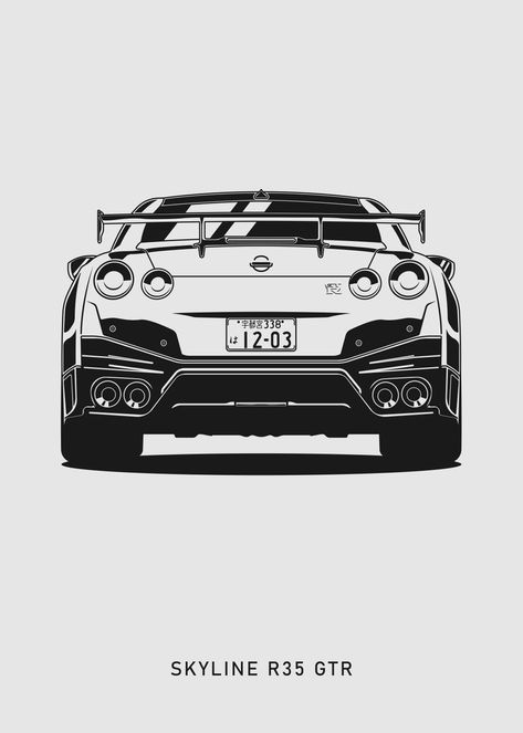 Skyline R35 GTR -  #Gtr #R35 #Skyline Nissan Gtr R35 Sketch, Nissan Gtr R35 Drawing, R35 Drawing, Gtr Sketch, Gtr R35 Drawing, Gtr Tattoo, Nissan Gtr Drawing, Gtr Drawing, Black And White Prints Printable