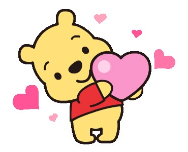 Heartwarming Winnie the Pooh | Line Sticker Discord Images, Winnie The Pooh Gif, At Least I Tried, Kawaii Gif, Selamat Hari Valentine, I Love You Animation, I Love You Gif, Cute Winnie The Pooh, Love You Gif