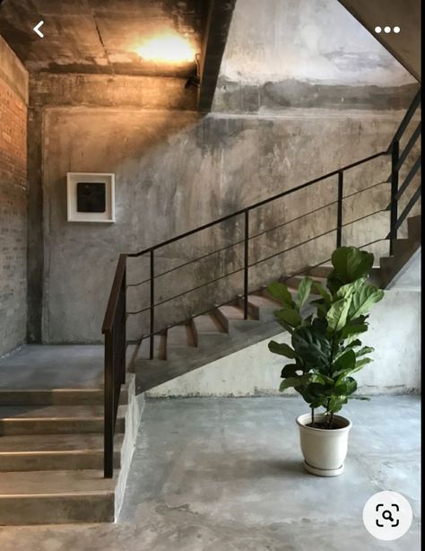 Cement House Interior Design, Minimalist Cement House, Concrete House Aesthetic, Concrete Homes Interior, Cement Wood Interior, Concrete Houses Interior, Wood And Concrete Interior, Wood And Concrete House, Concrete Room