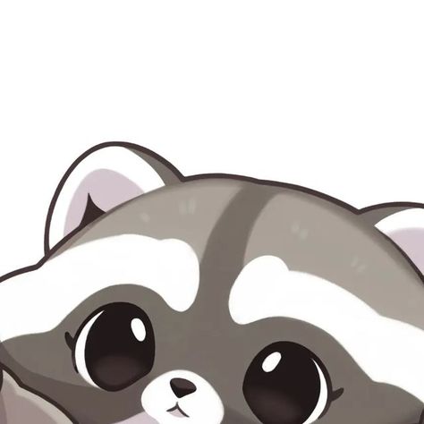 Cute Raccoon Drawing, Draw A Raccoon, Animal Pfps, Raccoon Drawing, Raccoon Art, Kawaii Drawing, Cute Raccoon, Trash Panda, Kawaii Aesthetic