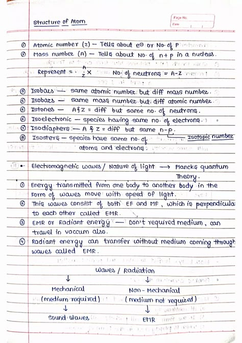 Atomic Structure - Chemistry Short Notes Inorganic Chemistry Notes, Class 11 Chemistry Notes, Matter Notes, Chemistry Short Notes, Chem Notes, Microbiology Study, Bio Notes, Neet Notes, Learn Biology