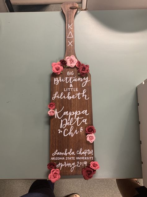 Kappa Delta Chi Paddle, Crescent Ideas, Paddle Sorority Big, Paddles Sorority, Big Little Paddles, Big/little Baskets, Little Gifts Sorority, Kappa Delta Chi, Paddle Ideas