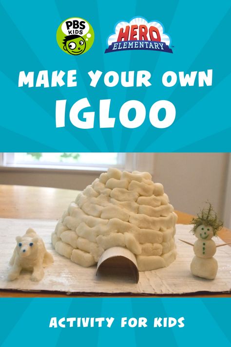 Native American Igloo Project, Stem Igloo, Inuit Activities, Build An Igloo, Igloo Craft, Canadian Arctic, Native American Art Projects, Kids Hero, Ancient Civilization