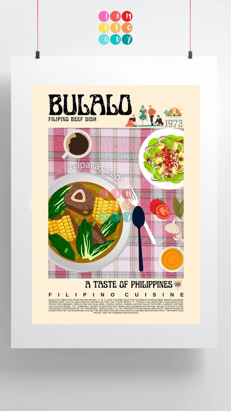 Filipino Food Poster, Vintage Filipino Poster, Retro Filipino, Canva Layout, Illustration Food Art, Vintage Philippines, Filipino Christmas, Filipino Street Food, Christmas Bazaar