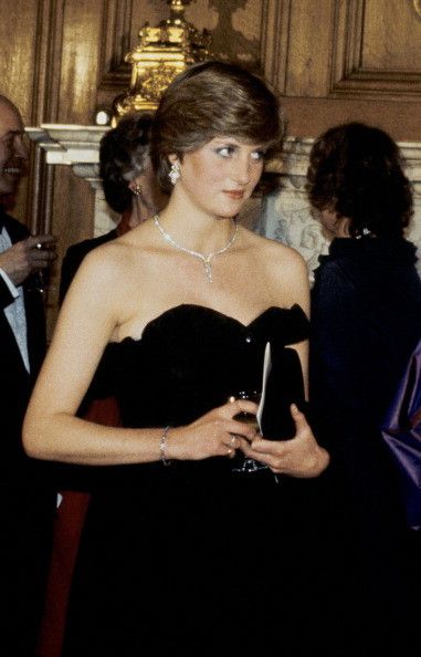 daring di's black dress - Google Search Princess Diana Black Dress, Diana Black Dress, Famous Wedding Dresses, Evening Gala, Princess Diana Family, Princess Diana Photos, Lady Diana Spencer, Diana Spencer, Princess Grace