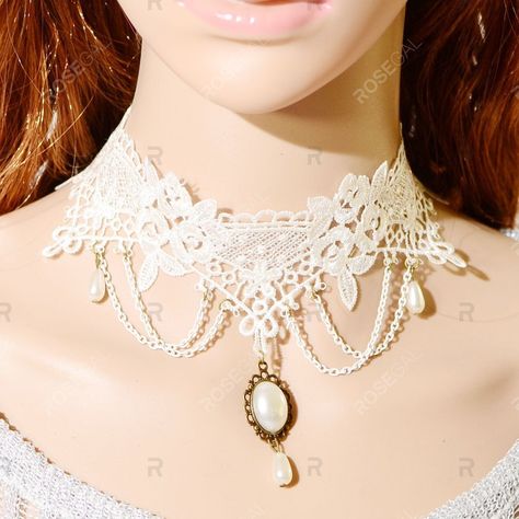 Fashion Lace Necklace Only Beautiful Princess Vintage Girl Bride Necklace , #AFFILIATE, #Necklace, #Beautiful, #Fashion, #Lace, #Girl #affiliate Victorian Choker Necklace, Black Lace Necklace, Victorian Choker, Gothic Choker Necklace, White Choker, Bridal Jewels, Bride Necklace, Gothic Chokers, Lace Choker