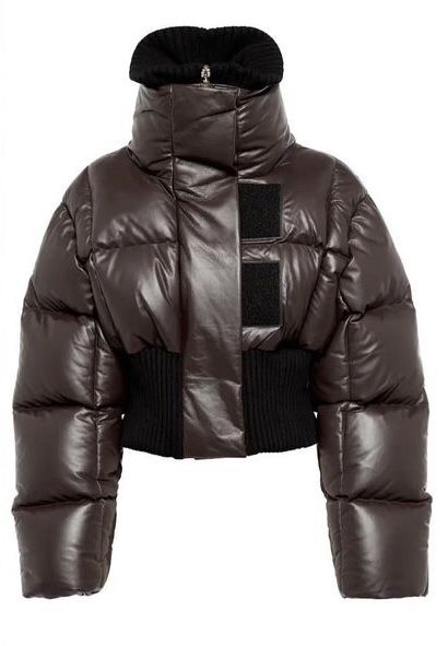 Givenchy Clothing, Chocolate Leather, New Rock, Givenchy Women, Winter Fits, Brown Leather Jacket, Quilted Leather, A Black, Down Jacket