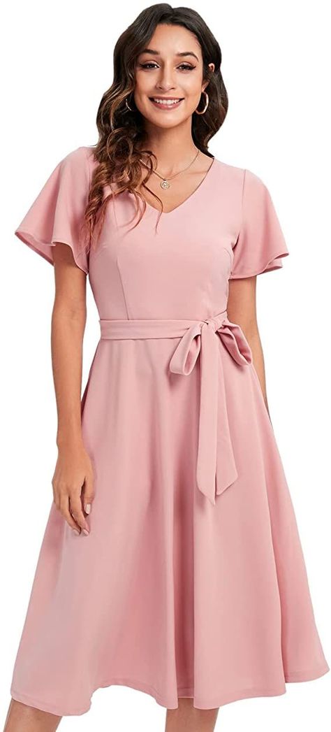 Floral Chiffon Dresses for Women Flowy Homecoming Cocktail Dress Casual Beach Sun Dress. Bridesmaid Dress, Light Pink. Affiliate Formal Dress With Sleeves, Bridgertons Aesthetic, Bridgerton Dresses, Dress Fashion Photography, Dresses For Women Wedding, Modest Homecoming Dresses, Lace Wedding Guest Dress, Cocktail Dresses For Women, Classy Prom