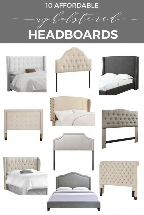 Fabric Headboards, Reka Bentuk Bilik Tidur, Beautiful Bed Designs, Simple Bed Designs, Modern Farmhouse Furniture, Nailhead Headboard, Upholstered Headboards, French Country Furniture, Modern Headboard