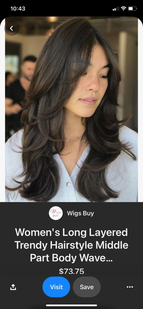 Haircuts Middle Part, Buy Wigs, Middle Part, Middle Parts, Long Layers, Womens Haircuts, Trendy Hairstyles, Easy Hairstyles, Wigs