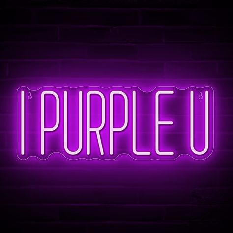 PRICES MAY VARY. Perfect Addition for your BTS Collection: If you’re a BTS fan who’s looking for a way to brighten up a space while keeping your Army spirit on, then our I Purple You neon sign is perfect for you! This neon sign will level up your BTS collection while bringing the Bangtan’s vibe right into your room. Gift for Bangtan Army: Struggling to find a gift for a BTS fan? We got you! The I Purple You neon sign is the perfect gift for a BTS fan. Not only does this neon sign brighten up a r I Purple You Wallpaper, I Purple You, Bts Sign, Ipad Customization, Purple Led Lights, Tablet Wallpapers, Bts Purple, Purple Wall Decor, Purple Room Decor