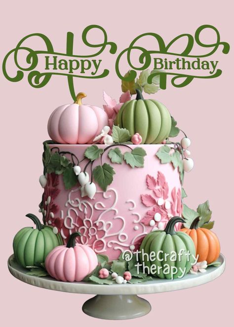 Happy Birthday Pumpkin, Aka Birthday, Alpha Kappa Alpha Sorority Paraphernalia, Happy Birthday Pink, Aka Sorority Gifts, Birthday October, Green Halloween, Happy Birthday Wishes Cake, Aka Sorority