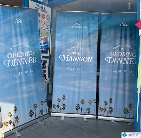 Pull Up Tarpaulin Banners - Summer Retreat Pubmat Ideas, Pull Up Banner, Tarpaulin Design, Roller Banner, Worship Art, Banner Stand, Give Directions, Advertising Material, Banner Stands